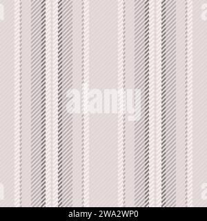Lines stripe seamless of pattern textile vertical with a fabric vector background texture in white and grey colors. Stock Vector