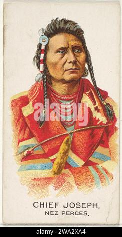 Chief Joseph, Nez Perces, from the American Indian Chiefs series (N2) for Allen & Ginter Cigarettes Brands 1963 by Allen & Ginter Stock Photo