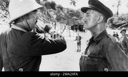 THE BRIDGE ON THE RIVER KWAI  1957 Columbia Pictures film with Alec Guinness and Sessue Hayakawa Stock Photo