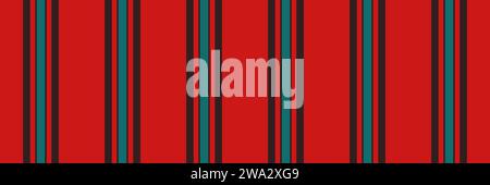 Composition textile texture seamless, messy lines pattern vector. Indoor background fabric vertical stripe in dark and red color. Stock Vector
