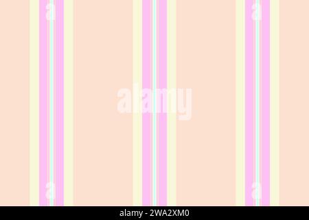 Fantasy vector lines fabric, crease textile vertical texture. Dining room background seamless pattern stripe in light and beige colors. Stock Vector