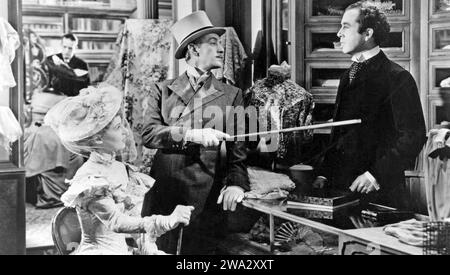 KIND HEARTS AND CORONETS 1949 GFD film with from left: Anne Valery, Alec Guinness, Denis Price Stock Photo