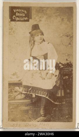 Card 598, Daisy Hall, from the Actors and Actresses series (N45, Type 2) for Virginia Brights Cigarettes 1963 by Allen & Ginter Stock Photo