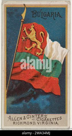 Bulgaria, from Flags of All Nations, Series 2 (N10) for Allen & Ginter Cigarettes Brands 1963 by Allen & Ginter Stock Photo