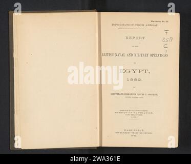 Report of the British naval and military operations in Egypt 1882, 1885 book  Washington D.C. textile materials. paper collotype / printing Stock Photo