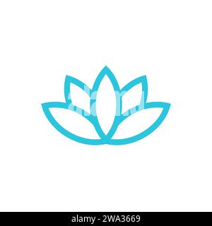 Spa lotus flower wellness icon, symbol from blue icon set Stock Vector