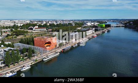 drone photo lyon france europe Stock Photo