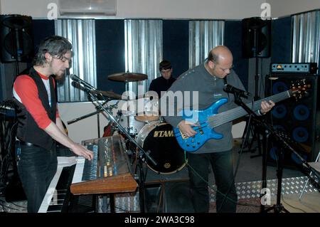 Milan Italy 2003-04-07: Morgan, Marco Castoldi, Italian singer, during rehearsals for the concert Stock Photo