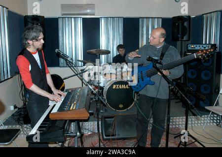 Milan Italy 2003-04-07: Morgan, Marco Castoldi, Italian singer, during rehearsals for the concert Stock Photo