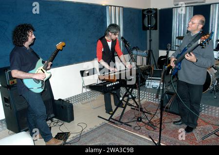 Milan Italy 2003-04-07: Morgan, Marco Castoldi, Italian singer, during rehearsals for the concert Stock Photo