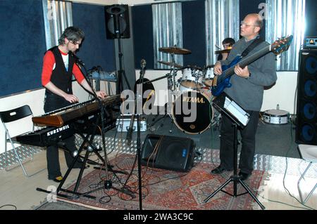 Milan Italy 2003-04-07: Morgan, Marco Castoldi, Italian singer, during rehearsals for the concert Stock Photo