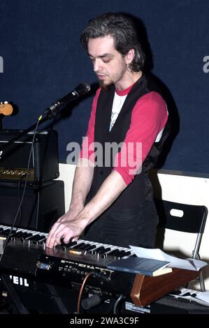 Milan Italy 2003-04-07: Morgan, Marco Castoldi, Italian singer, during rehearsals for the concert Stock Photo