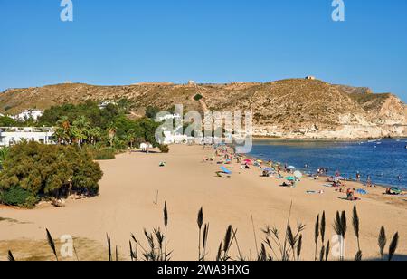 Playa Agua Amarga Stock Photo