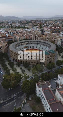 drone photo granada bullring, Plaza de Toros de Granada Spain Europe Stock Photo