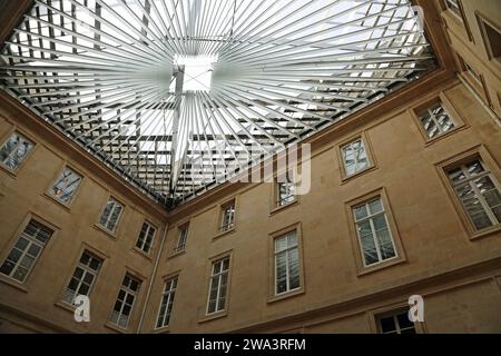 Courtyard of the Intendant - Hotel de la Marine - Paris, France Stock Photo