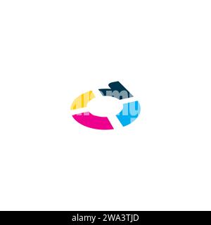 D Print Logo. Letter D Logo Vector Illustration Stock Vector