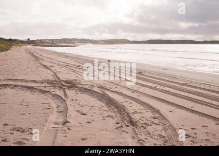 Southend beach in South Australia where 4x4 is allowed on the sand beach Stock Photo