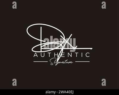 DX Signature Logo Template Vector Stock Vector Image & Art - Alamy