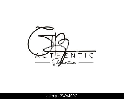 GP Signature Logo Template Vector. Stock Vector