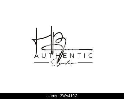 HP Signature Logo Template Vector. Stock Vector