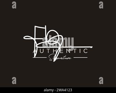 FB Signature Logo Template Vector. Stock Vector