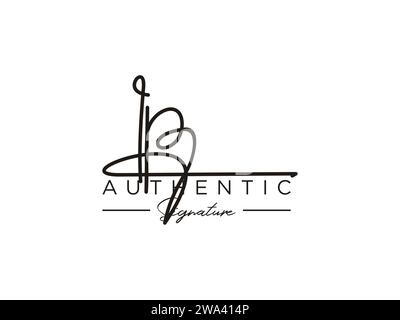 IP Signature Logo Template Vector. Stock Vector