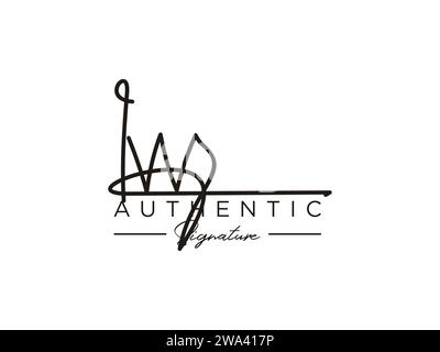 IW Signature Logo Template Vector Stock Vector Image & Art - Alamy