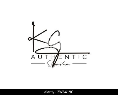 KC Signature Logo Template Vector. Stock Vector