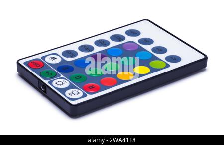 Light Remote Control Cut Out On White. Stock Photo