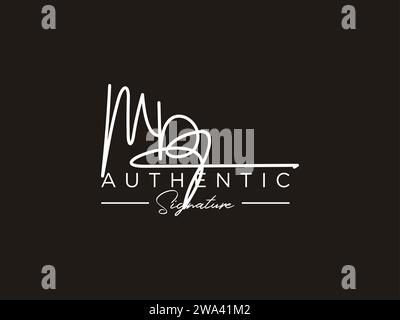 MB Signature Logo Template Vector. Stock Vector