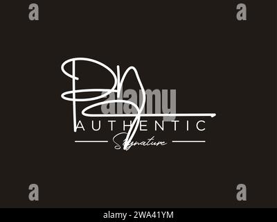 PN Signature Logo Template Vector. Stock Vector