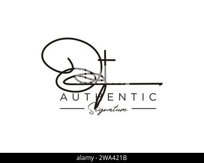 OT Signature Logo Template Vector. Stock Vector