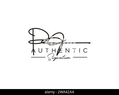 PO Signature Logo Template Vector. Stock Vector