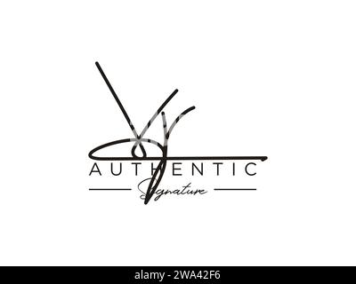 VR Signature Logo Template Vector. Stock Vector