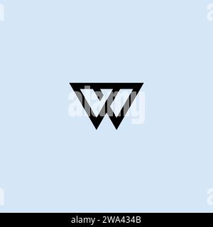 W Logo Strong and Simple Design Stock Vector