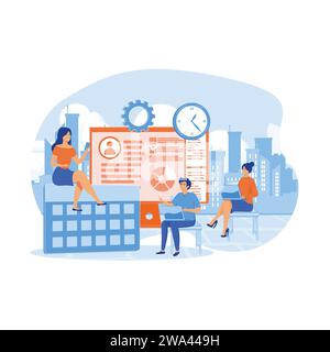 Project start online service or platform. Start up business development idea. flat vector modern illustration Stock Vector