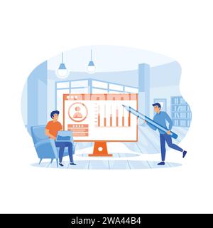 Business incubator online service or platform. flat vector modern illustration Stock Vector