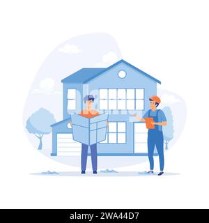 House maintenance abstract concept vector illustration set. flat vector modern illustration Stock Vector
