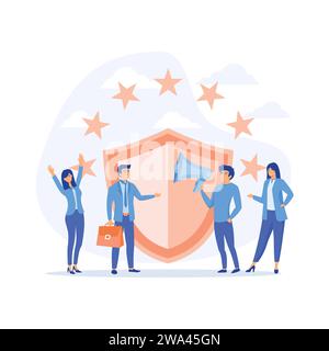 General rules for data protection GDPR, flat vector modern illustration Stock Vector