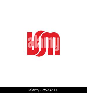 letter bm linked lowercase rotate logo vector Stock Vector