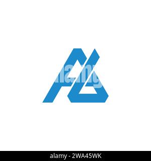 letter la simple triangle geometric line logo vector Stock Vector