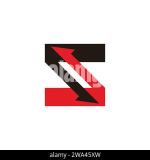 letter s exchange arrow simple logo vector Stock Vector