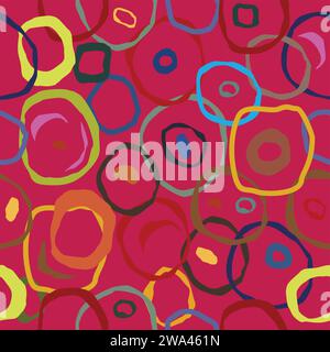 abstract colorful bubbles seamless pattern background vector Stock Vector