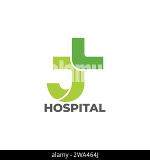 letter j plus medical simple logo vector Stock Vector