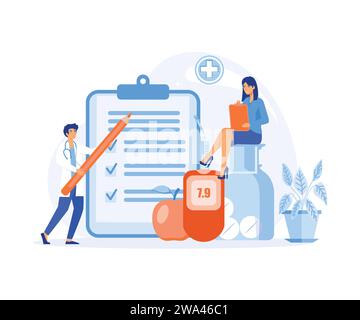 World diabetes day banner. Medicine diabetes concept. flat vector modern illustration Stock Vector