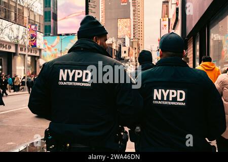 NYPD Counterterrorism police at a Times Square New Years Eve