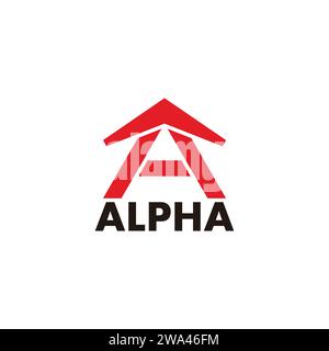 letter a alpha arrow up simple logo vector Stock Vector