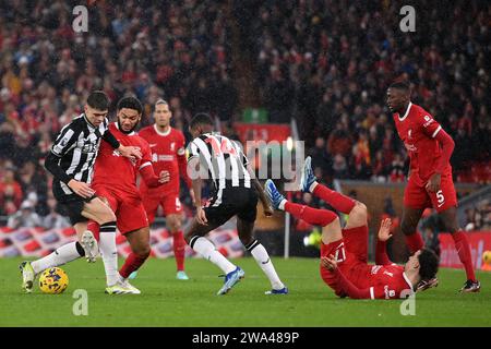 Liverpool, UK. 1st Jan, 2024. during the Premier League match at Anfield, Liverpool. Picture credit should read: Gary Oakley/Sportimage Credit: Sportimage Ltd/Alamy Live News Stock Photo