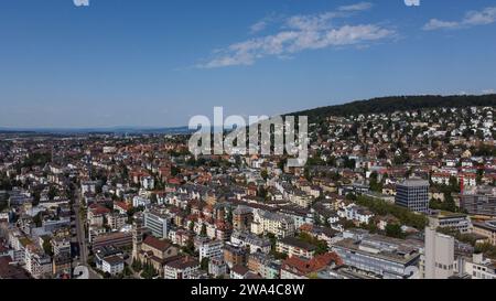 View of the city of Lausanne in Switzerland Stock Photo