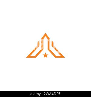 A Star Logo Simple Design. Letter A Logo Icon Stock Vector